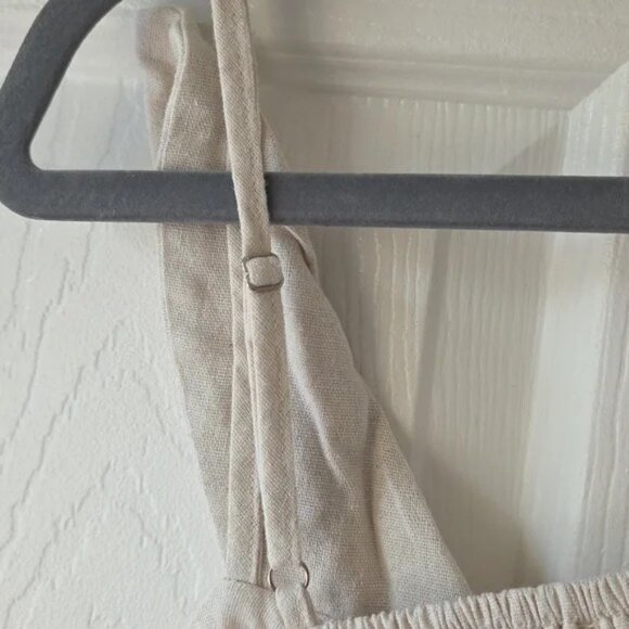 Rose Velvet Beige Crop Top M Leaf Sleeve - Picture 4 of 5